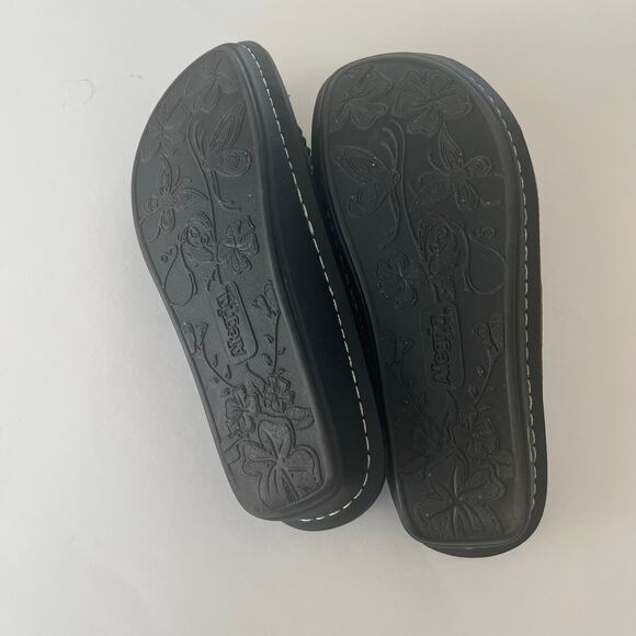 Alegria PIS-101 'Pisa' Black Patent Sandal SZ 37 Comfort Strappy - Picture 5 of 8